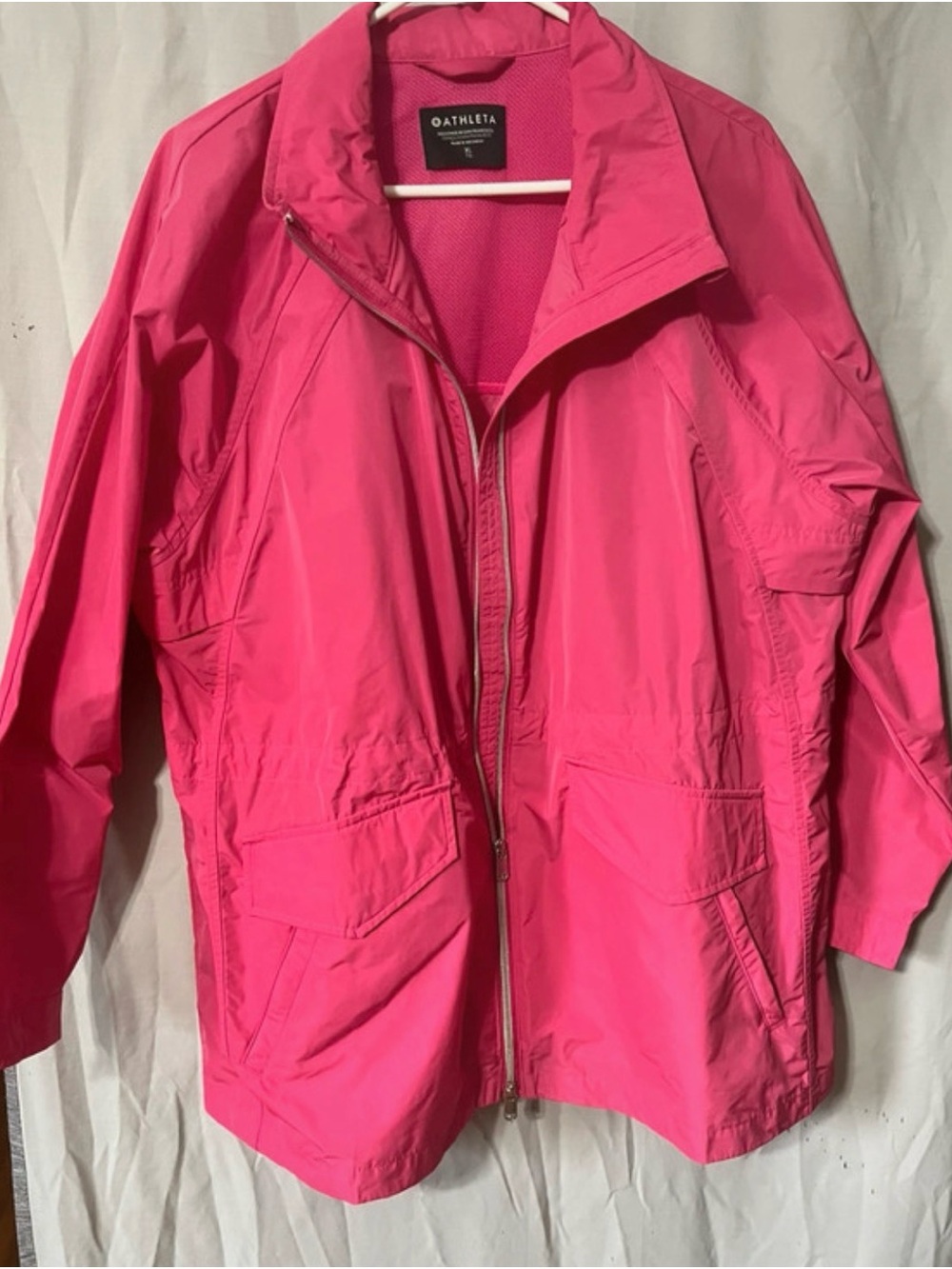 Athleta Women's Hot Pink Lightweight Zip Jacket large